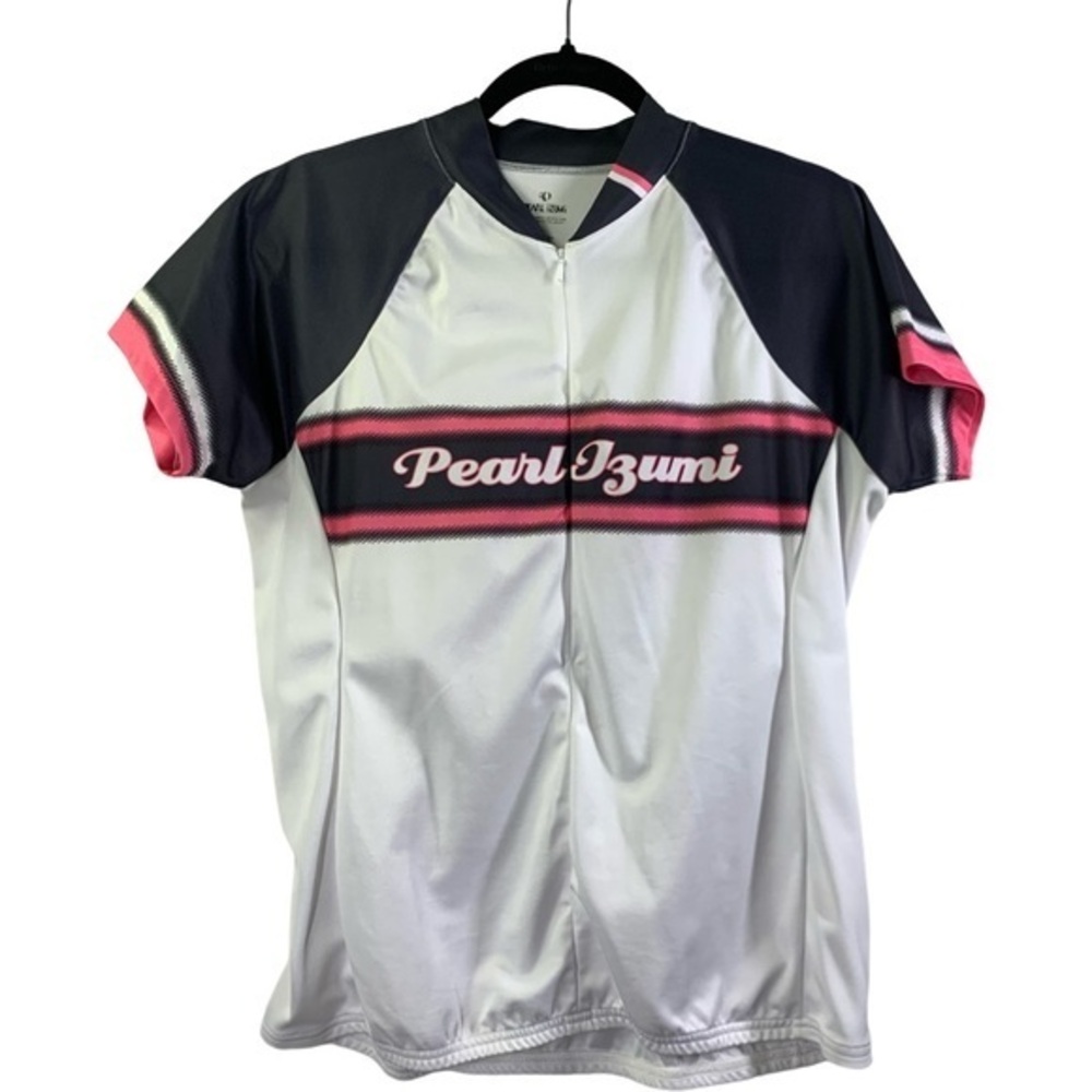 PEARL IZUMI Pink‎ & White Cycling Jersey